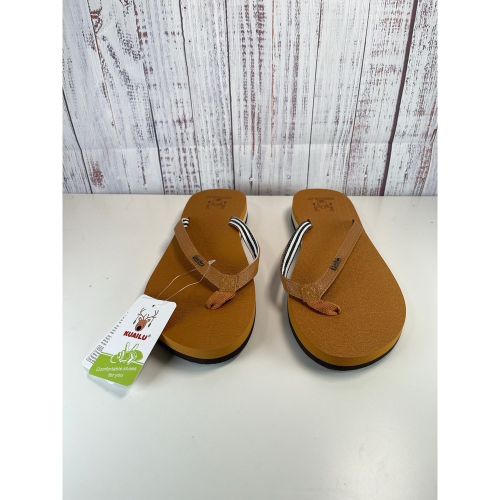 KuaiLu Women's Yoga Foam Flip Flops Thong Sandals Sz 9